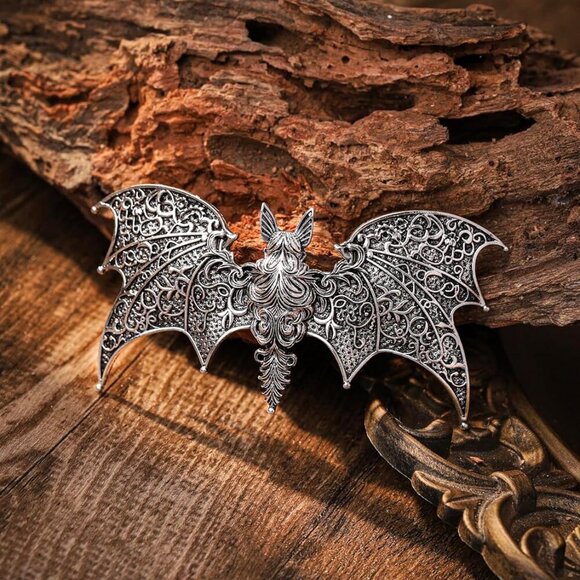 Vintage Gothic Metal Bat Wing Celtic Hairpin Elegant Hair Accessories for Adults - Picture 6 of 7